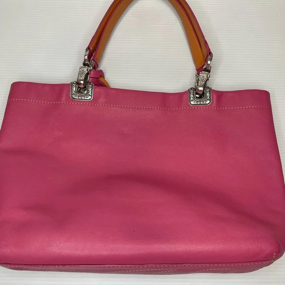 Brighton “JODI” Pink/Mauve Satchel/Tote Stitched Heart - Picture 6 of 12